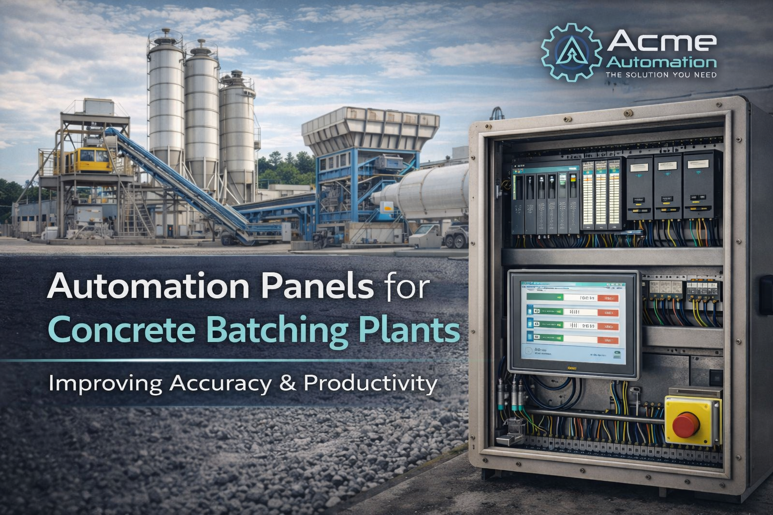 Automation Panels for Concrete Batching Plants: Improving Accuracy & Productivity