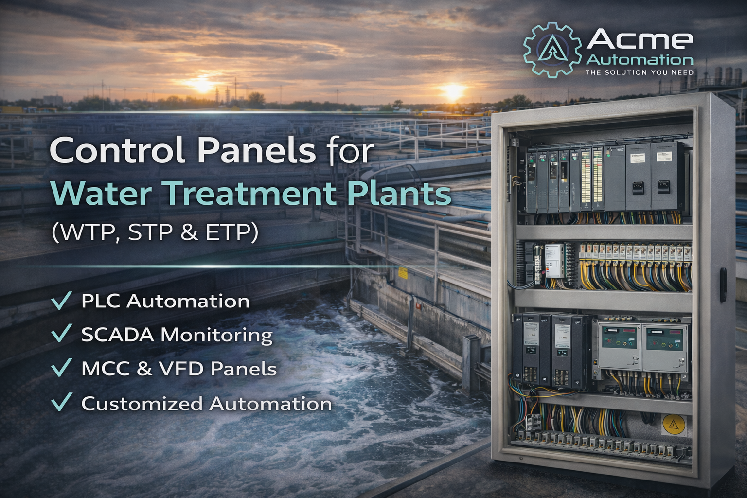 Control Panels for Water Treatment Plants (WTP, STP & ETP): Backbone of Reliable Automation