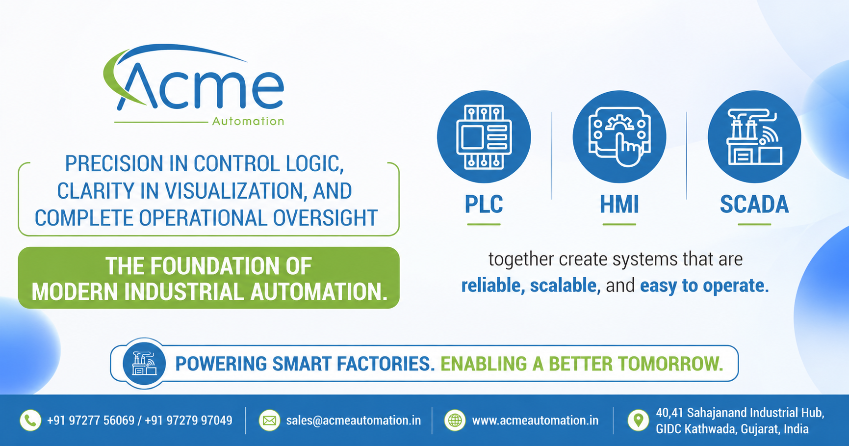 PLC, HMI & SCADA Selection: The Foundation of Smart Industrial Automation